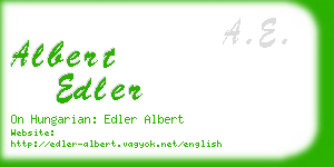 albert edler business card